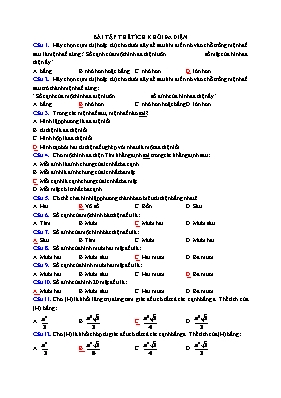 Bài tập thể tích khối đa diện có đáp án
